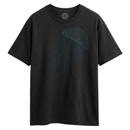 trekking-hiking-gym-shorts-for-men-Wildlife-nature-design-cotton-black-alishas-jellyfish