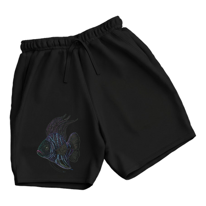 trekking-hiking-gym-shorts-for-men-Wildlife-nature-design-cotton-black-anu-fish