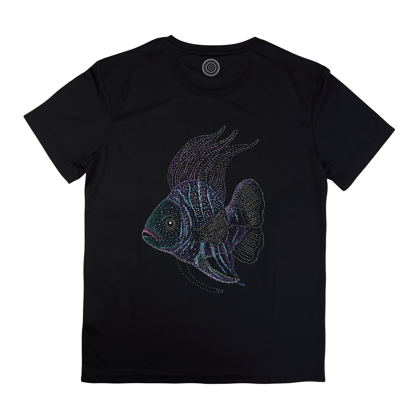 black-t-shirt-top-women-female-wildlife-nature-design-anu-fish