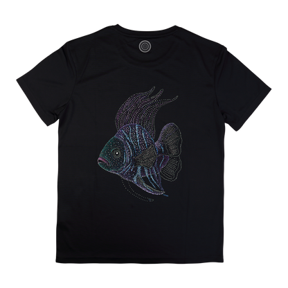 black-t-shirt-top-women-female-wildlife-nature-design-anu-fish
