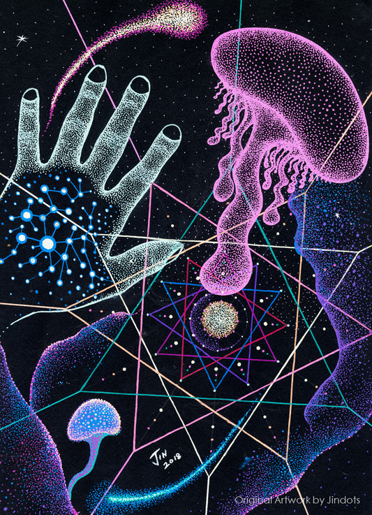 Are you tripping?, Jindots, pens on paper, 2018