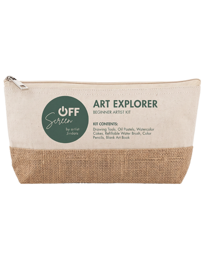 Person exploring creative art activities with Art Explorers kit