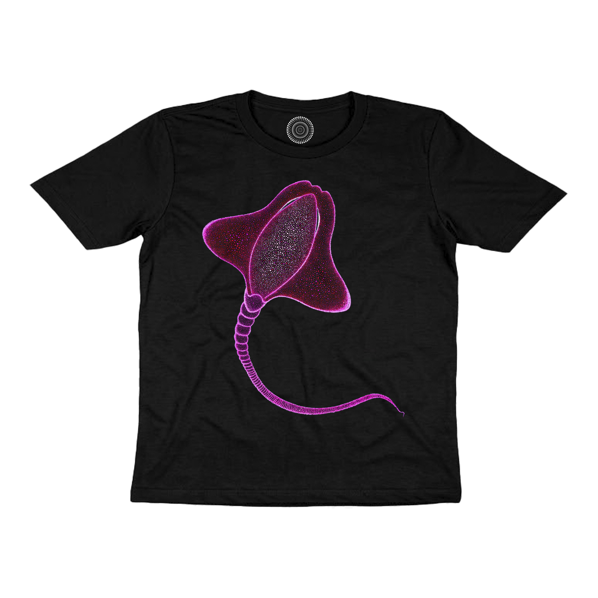 black-kids-tshirt-animals-fish-wildlife-nature-design-happy-ray