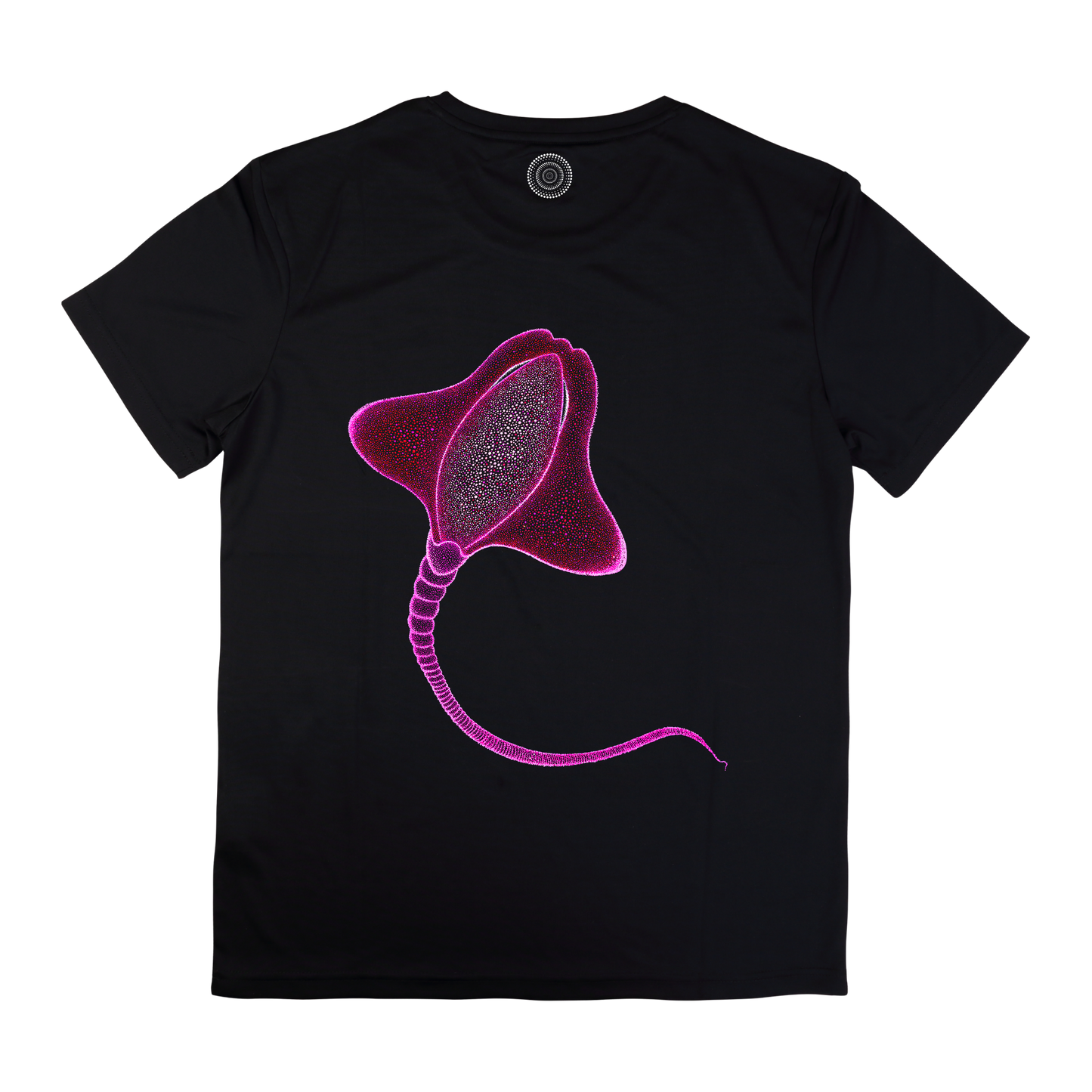 black-t-shirt-top-women-female-wildlife-nature-design-happy-ray