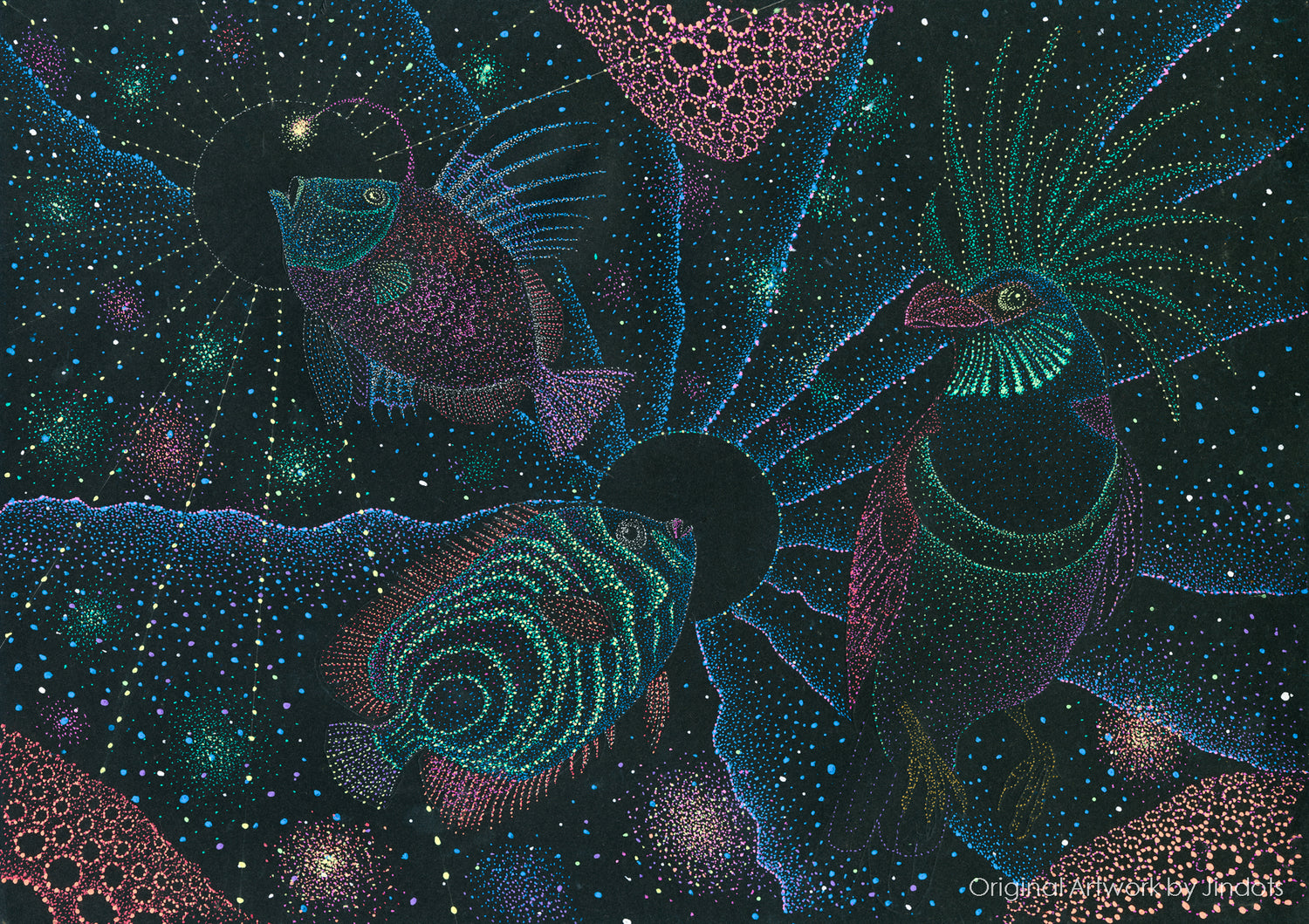 Aditi, Jindots, pens on paper, 2025
