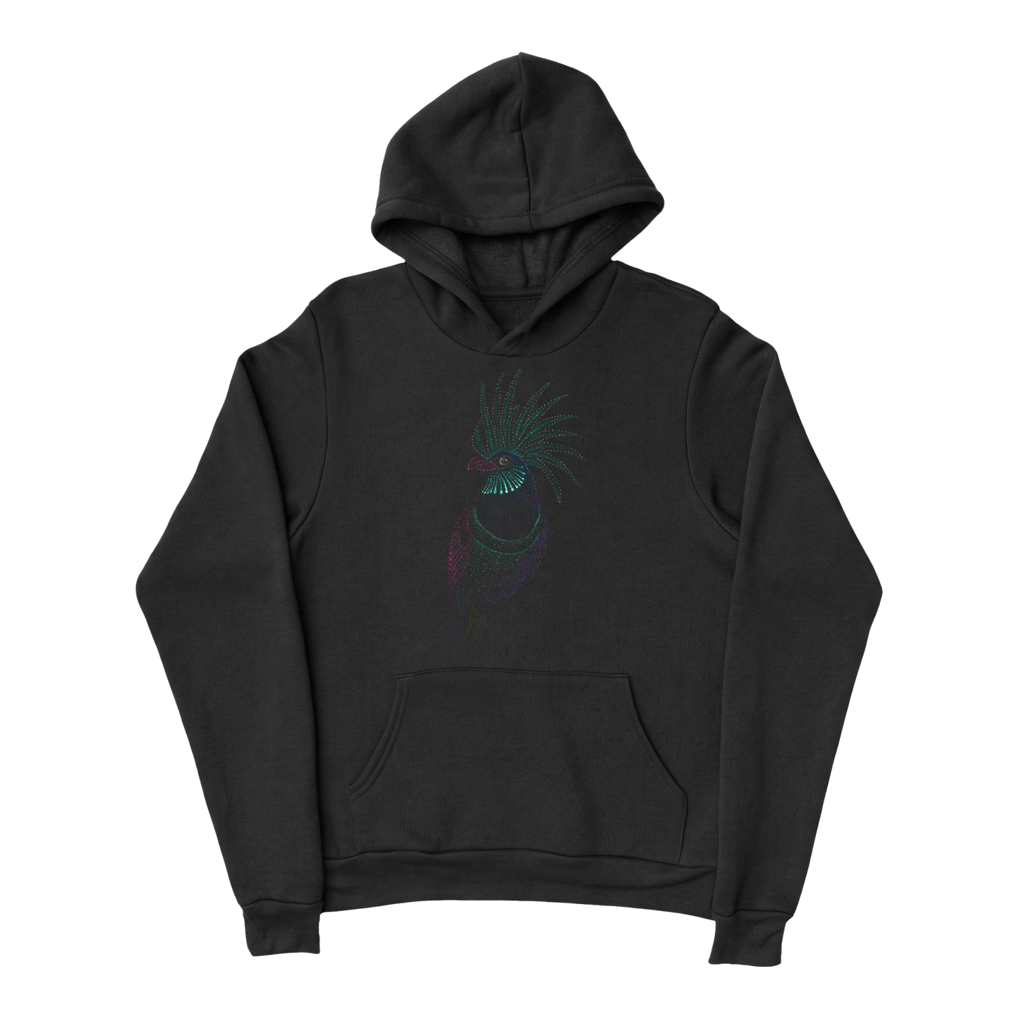 Wildlife-nature-hoodie-for-men-cotton-black-design-aurora-bird
