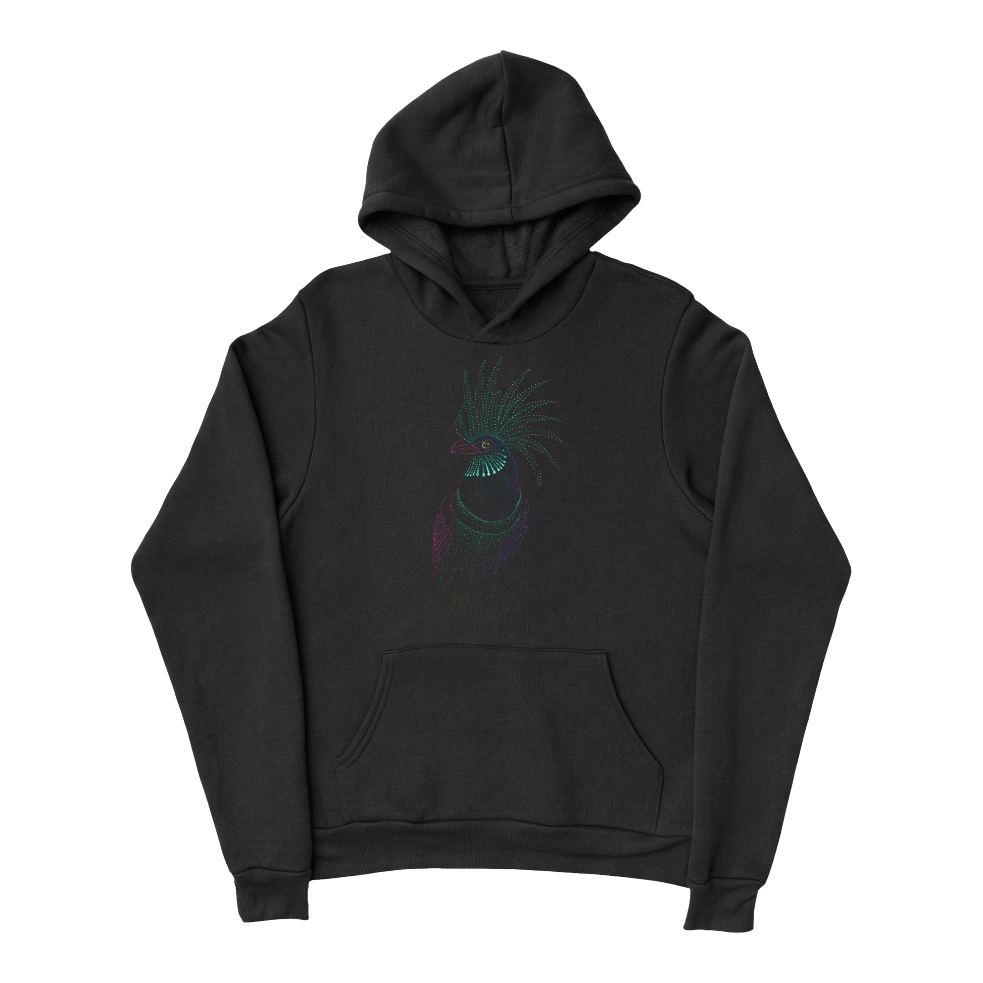 Wildlife-nature-hoodie-for-men-cotton-black-design-aurora-bird