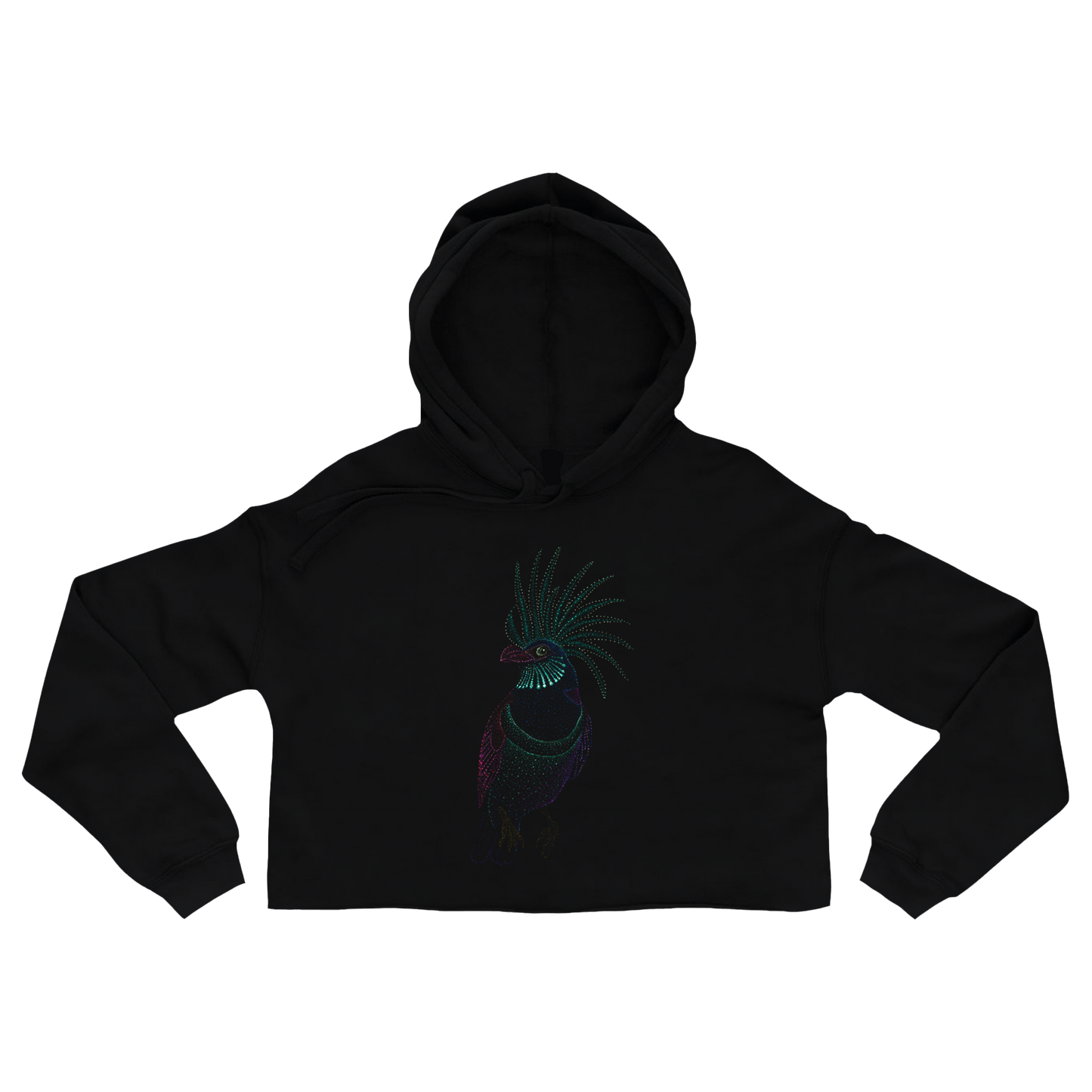black-cropped-hoodie-for-women-wildlife-nature-aurora-bird