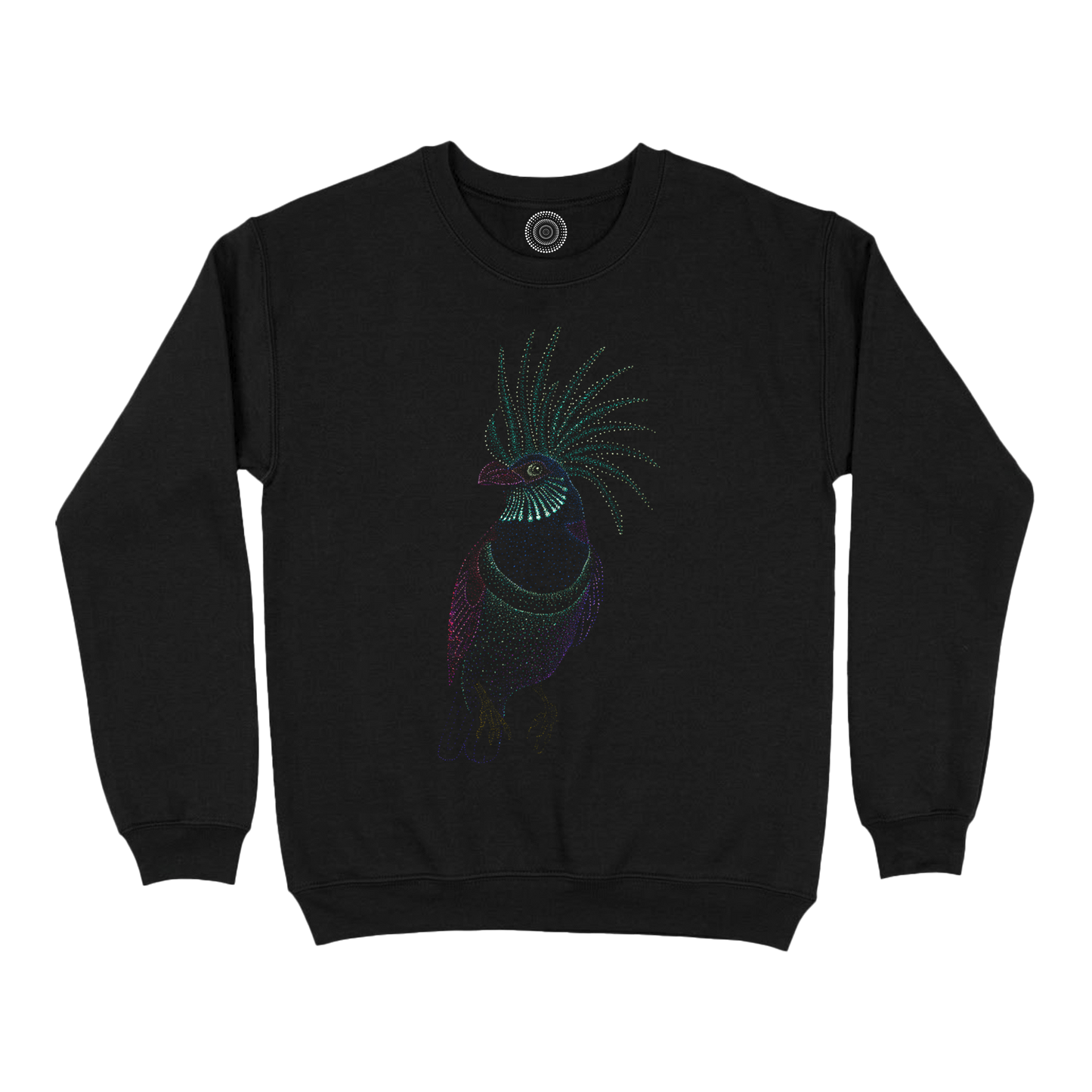Wildlife-nature-sweatshirt-men-black-aurora-bird