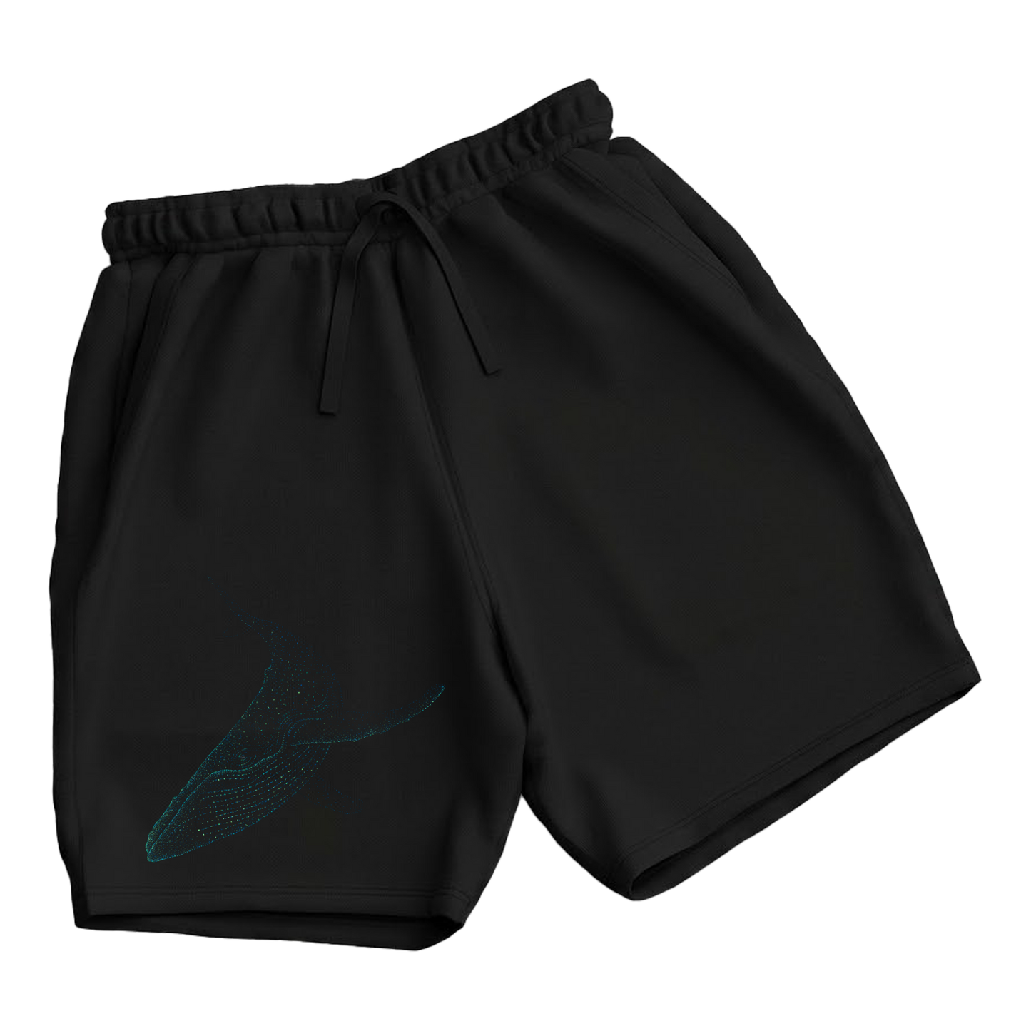 trekking-hiking-gym-shorts-for-men-Wildlife-nature-design-cotton-black-bavanji-whale
