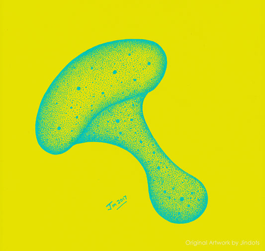 Buttplug Mushroom 1, Jindots, pens on paper, 2017