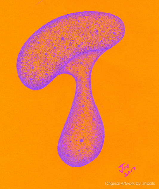 Buttplug Mushroom 2, Jindots, pens on paper, 2017