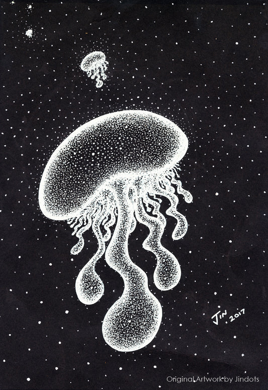 Deep Yellow Jelly, Jindots, pens on paper, 2017