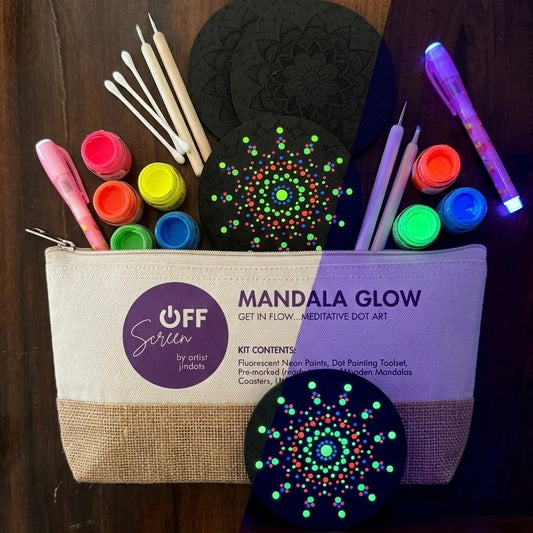 Mandala Glow: Meditative Dot Art Kit for Adults