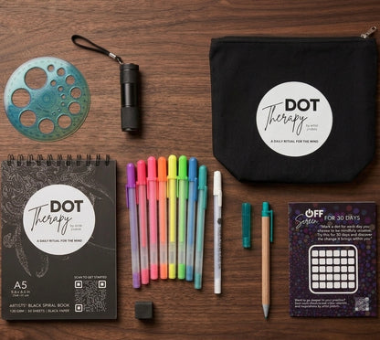 Dot Therapy: the screen-free creative ritual for reclaiming your focus.