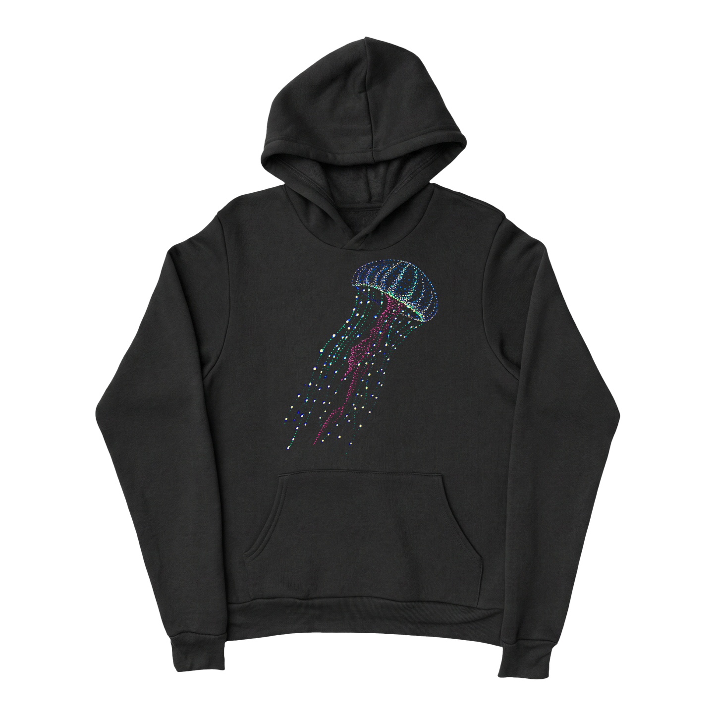 Wildlife-nature-hoodie-for-men-cotton-black-design-hanna-jellyfish