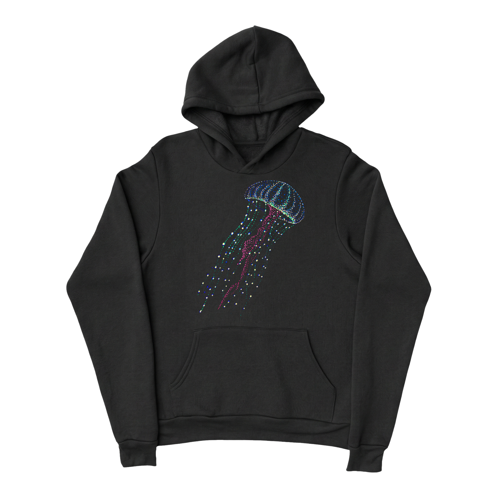 Wildlife-nature-hoodie-for-men-cotton-black-design-hanna-jellyfish