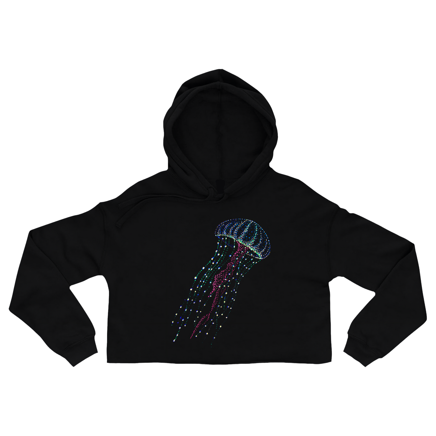 black-cropped-hoodie-for-women-wildlife-nature-hanna-jellyfish