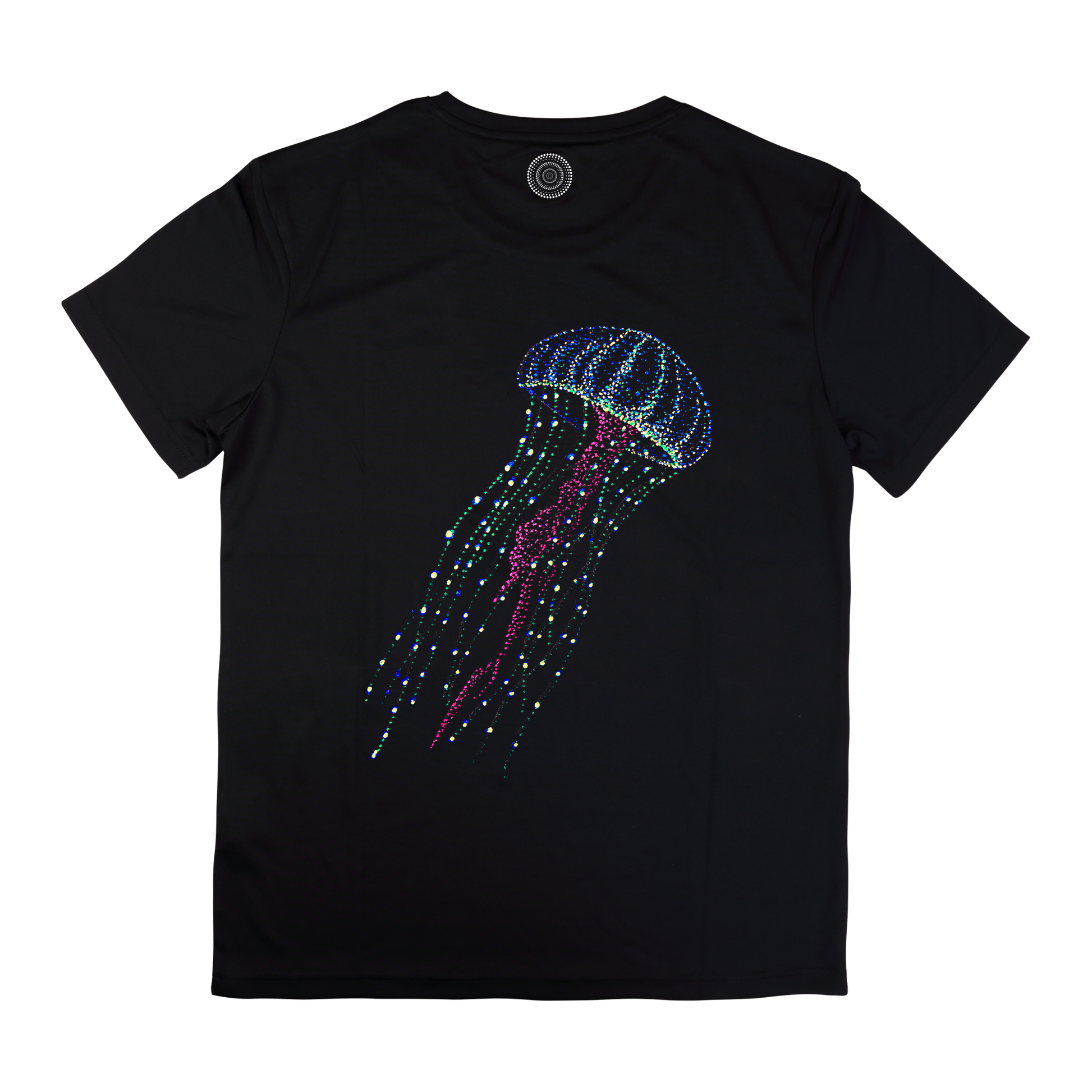 black-t-shirt-top-women-female-wildlife-nature-design-hanna-jellyfish