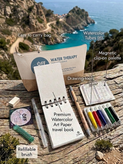 Water Therapy: Travel Watercolor Kit for Screen-Free Creativity