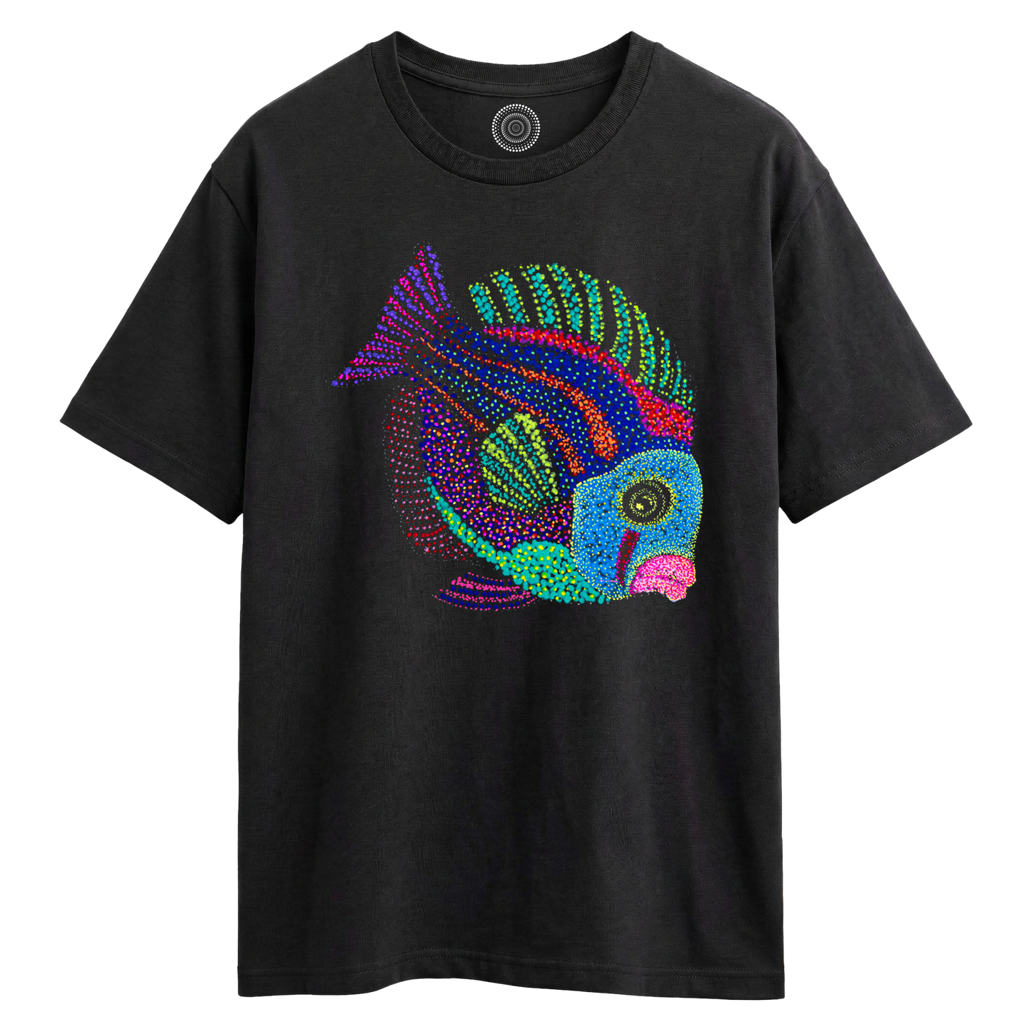 Wildlife-nature-oversized-t-shirt-tee-mens-womens-unisex-black-jyoti-fish