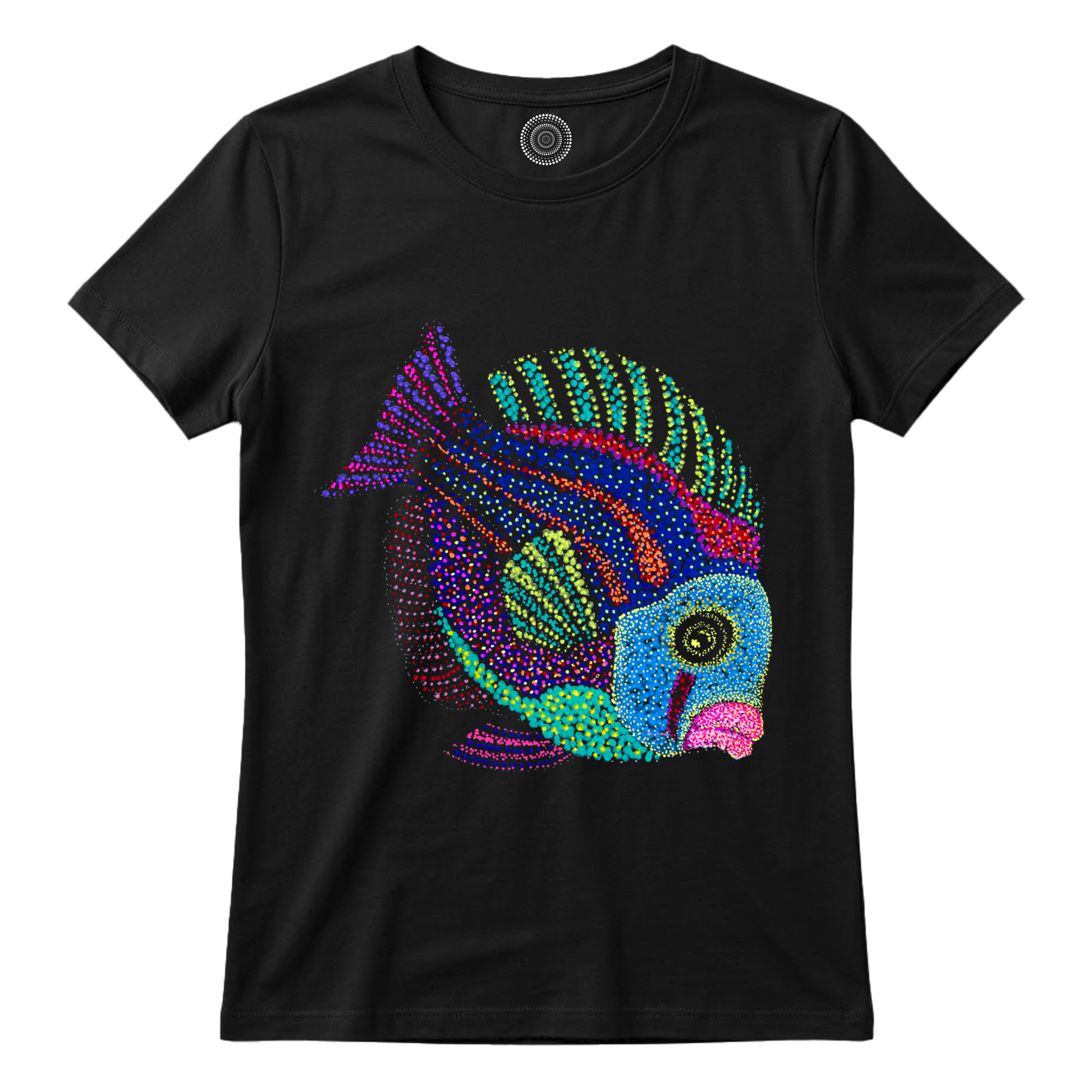 Wildlife-nature-gift-idea-tshirt-black-kids-women-jyoti-fish