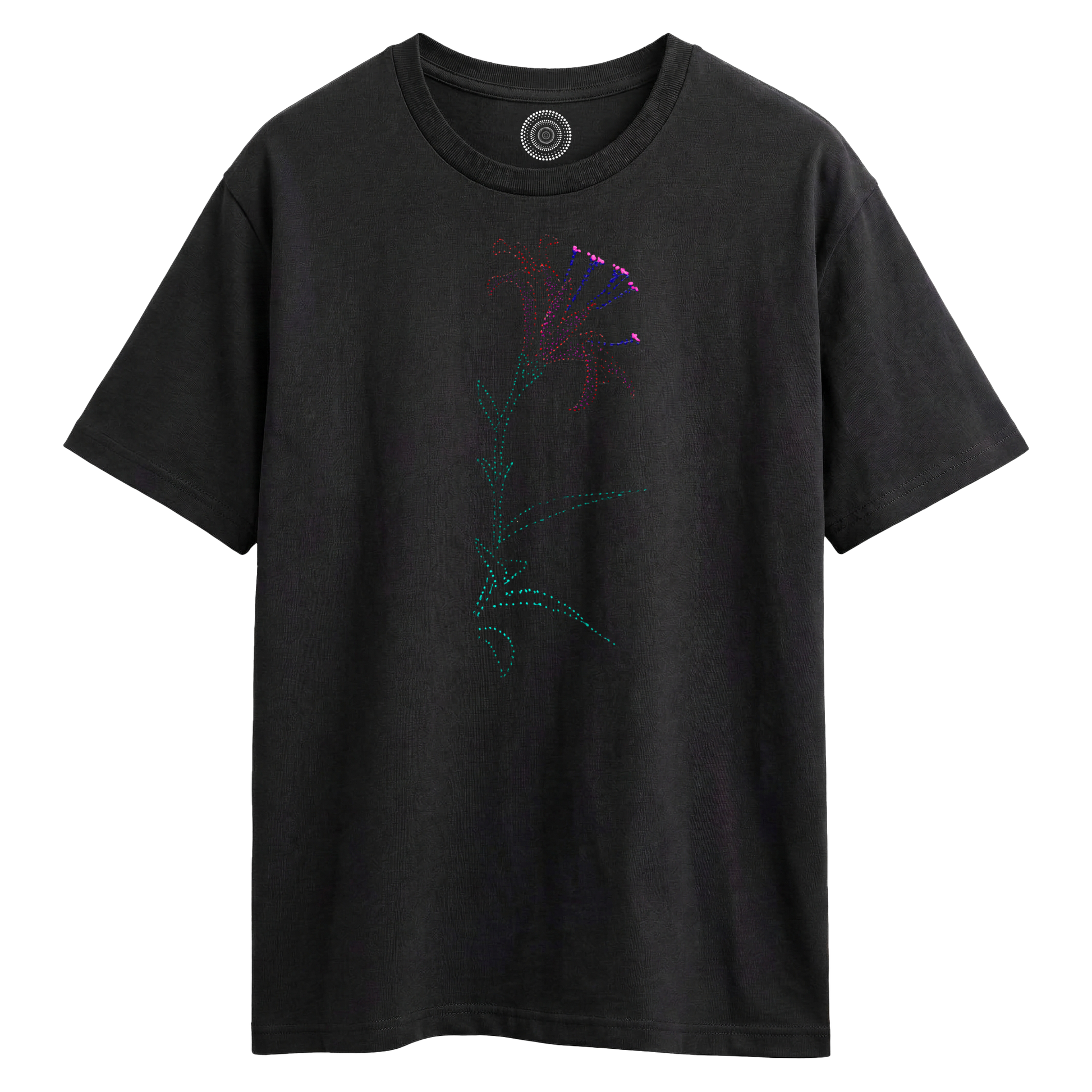Wildlife-nature-oversized-t-shirt-tee-mens-womens-unisex-black-lisa-flower