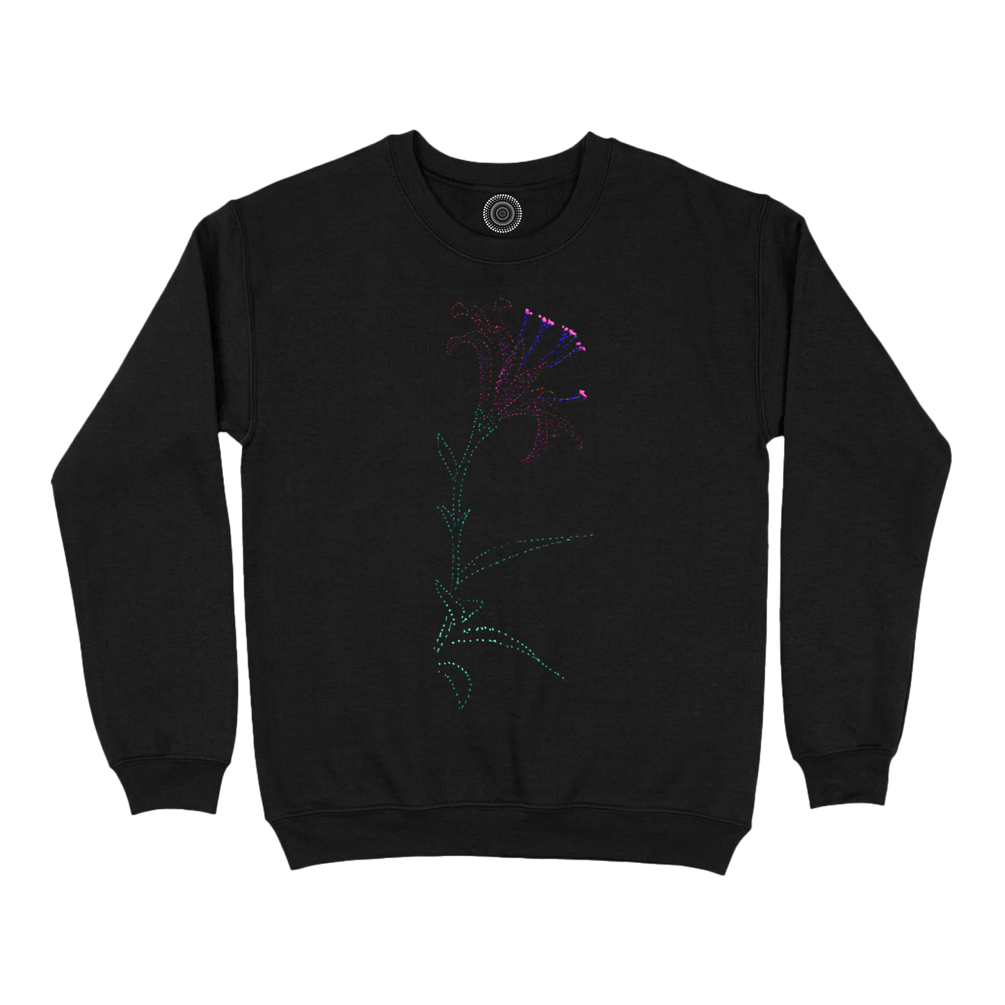 Wildlife-nature-sweatshirt-men-black-lisa-flower