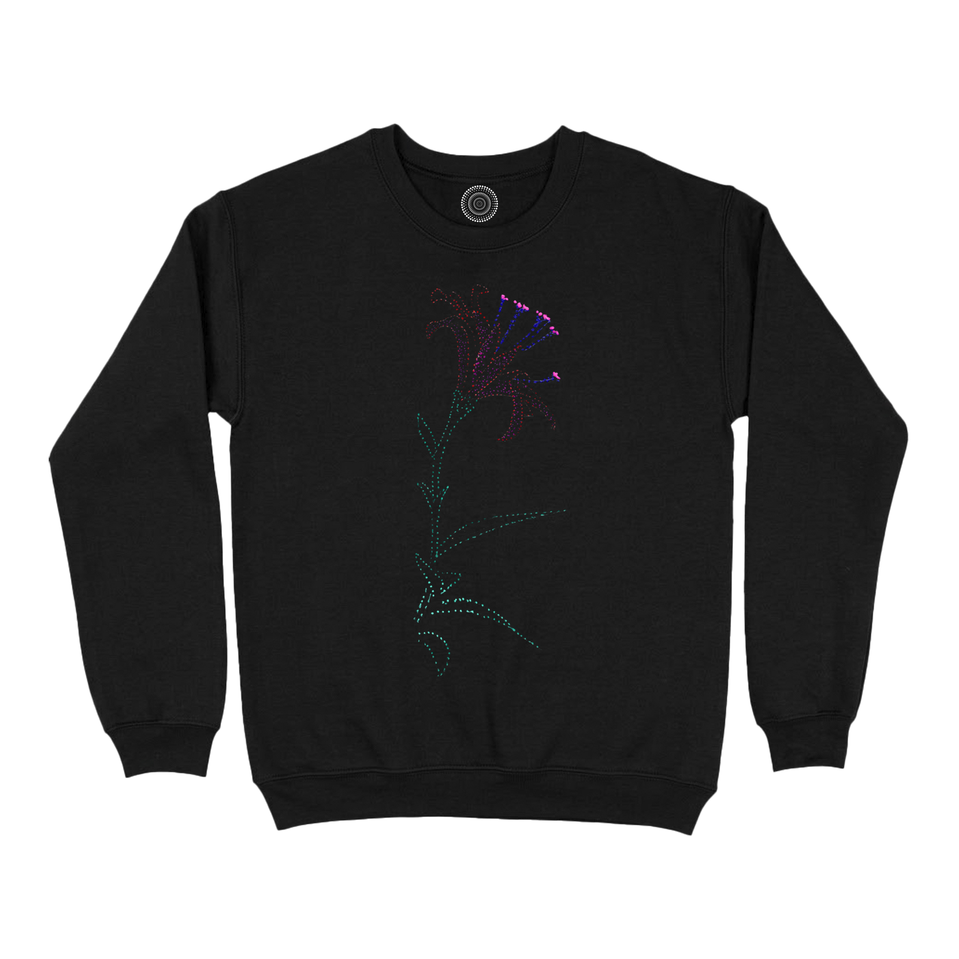 Wildlife-nature-sweatshirt-men-black-lisa-flower