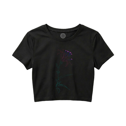 black-Crop-top-women-female-wildlife-nature-design-lisa-flower