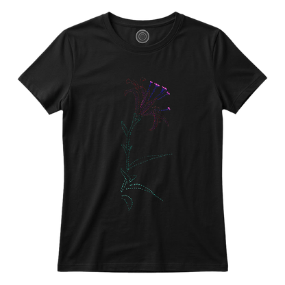 Wildlife-nature-gift-idea-tshirt-black-kids-women-lisa-flower