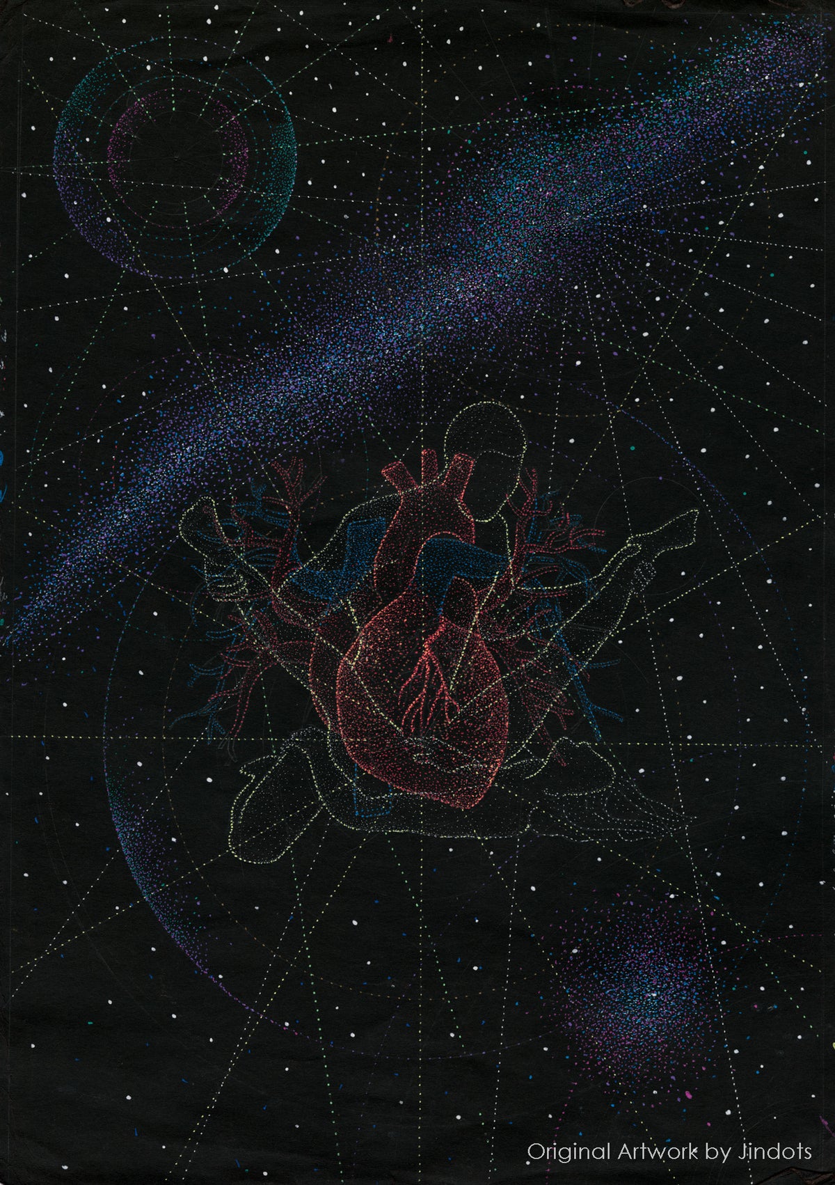 Love on Molly, Jindots, pens on paper, 2022