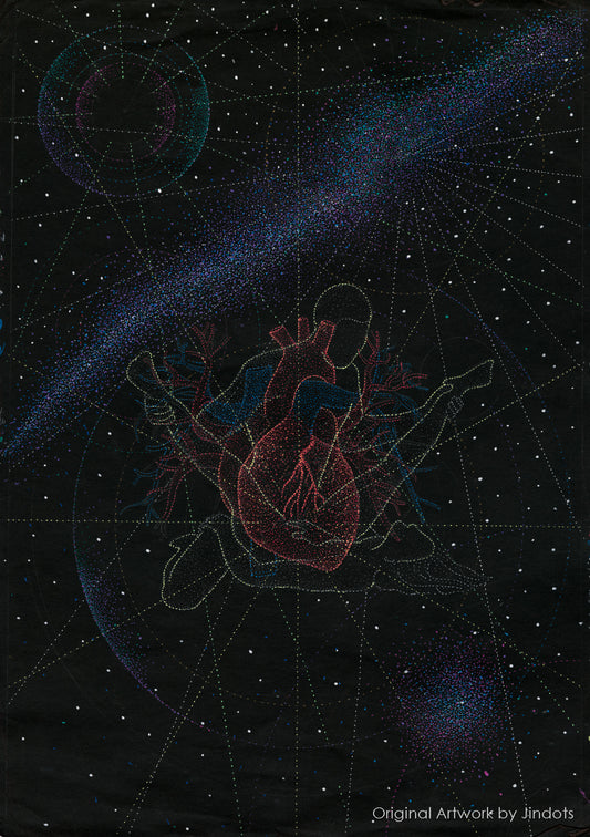 Love on Molly, Jindots, pens on paper, 2022