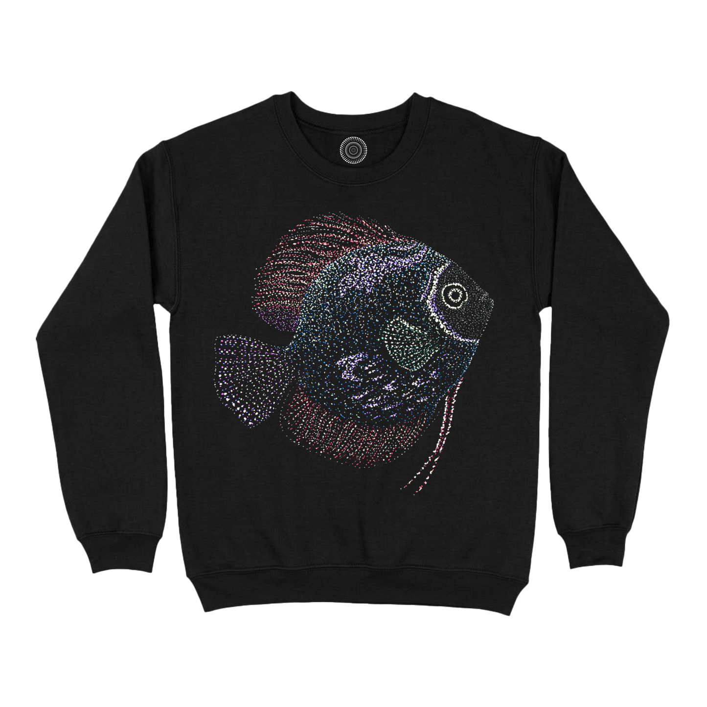 Wildlife-nature-sweatshirt-men-black-martin-fish