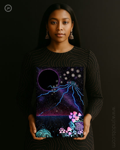 Mycelium Mamma - Original Artwork by Jindots