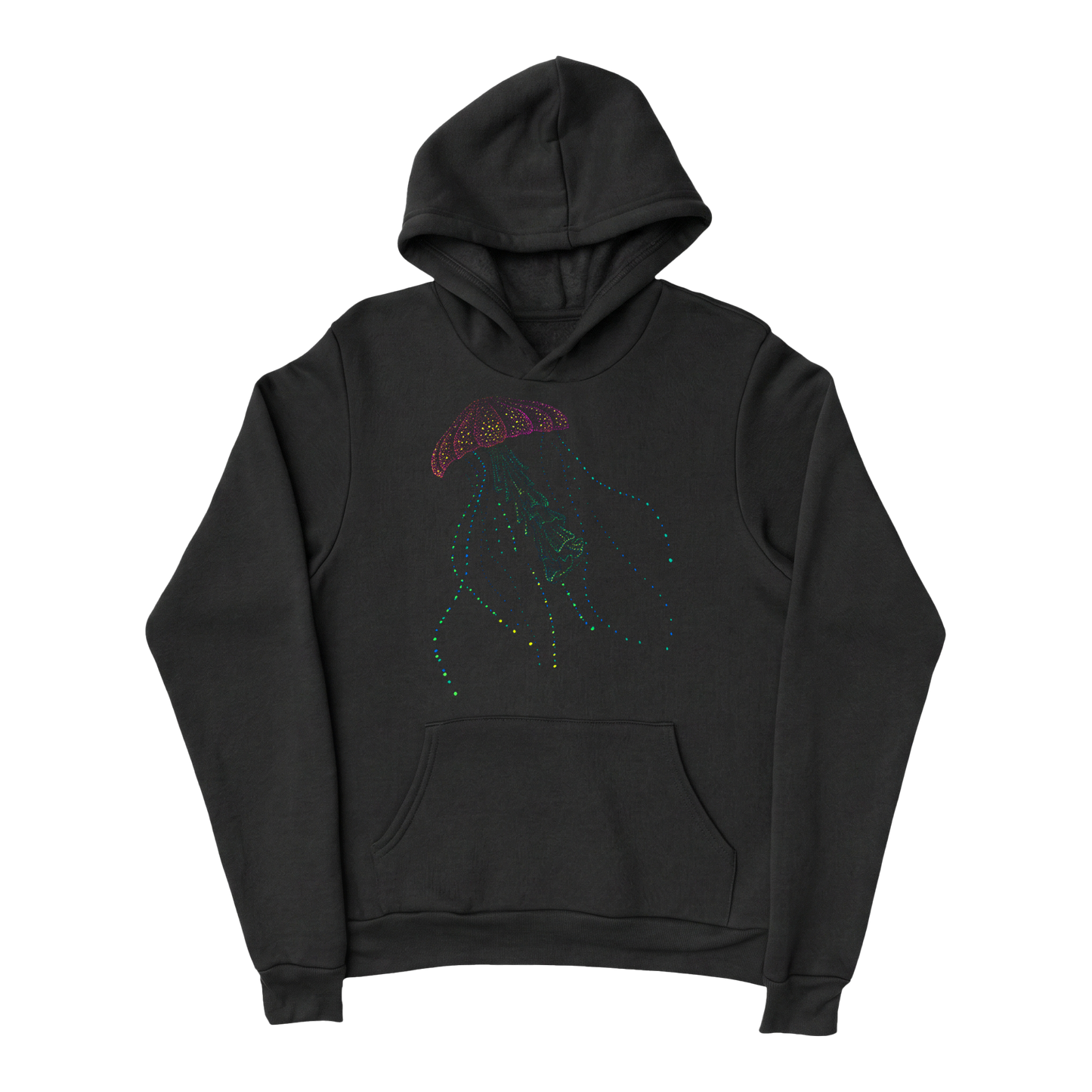 Wildlife-nature-hoodie-for-men-cotton-black-design-najine-jellyfish