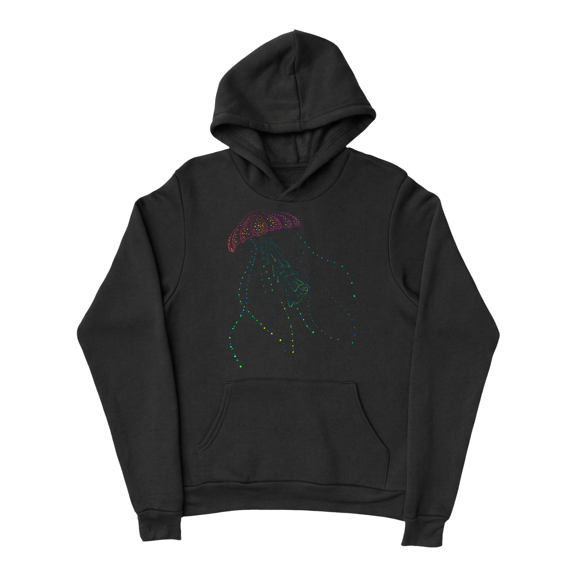Wildlife-nature-hoodie-for-men-cotton-black-design-najine-jellyfish