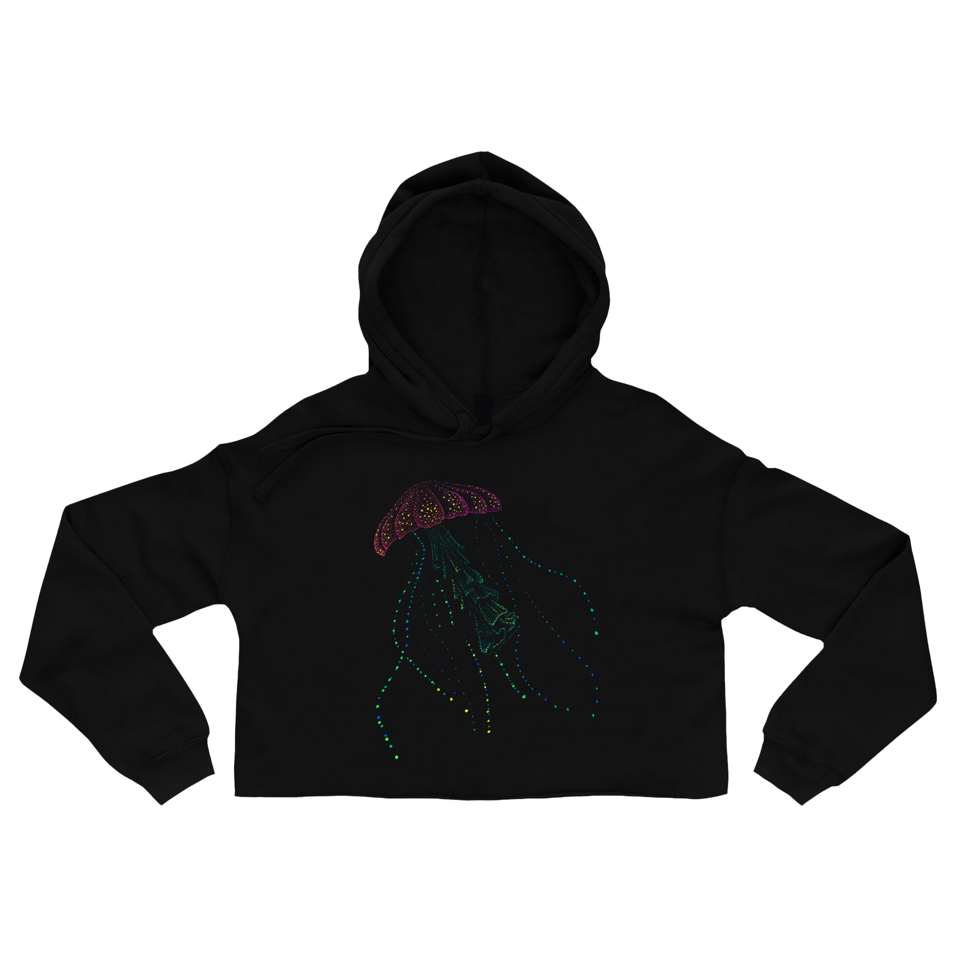 black-cropped-hoodie-for-women-wildlife-nature-najine-jellyfish