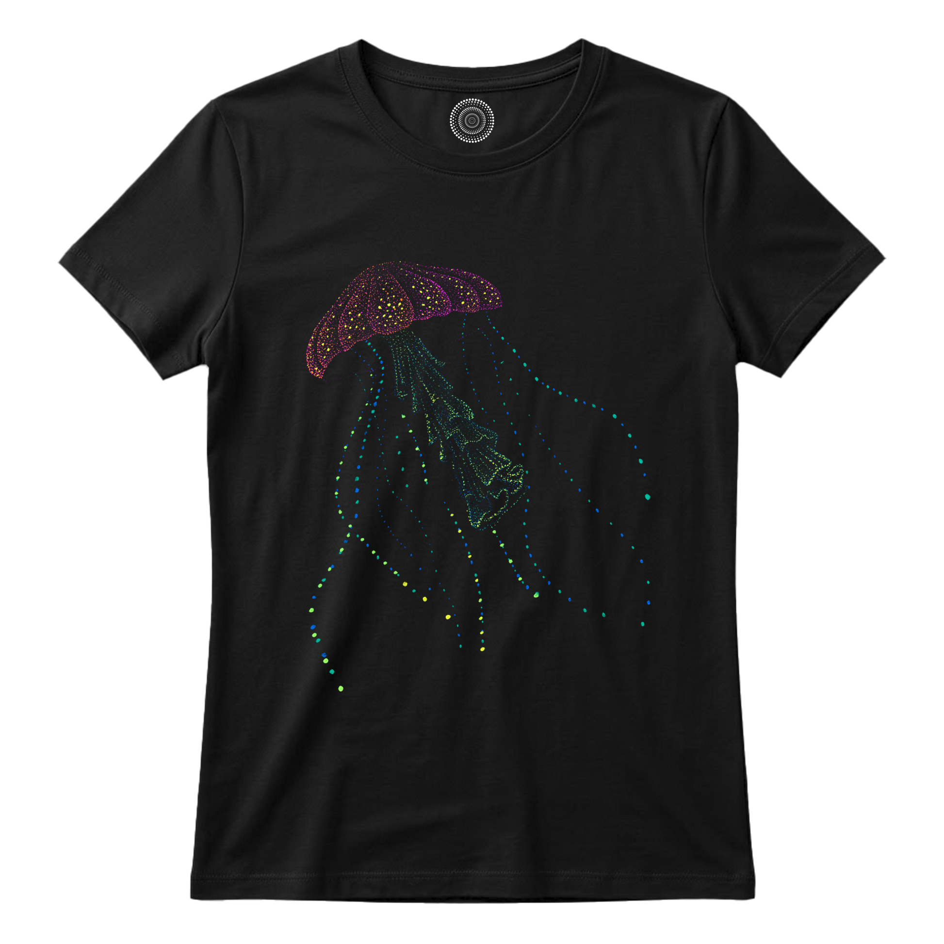 Wildlife-nature-gift-idea-tshirt-black-kids-women-najine-jellyfish