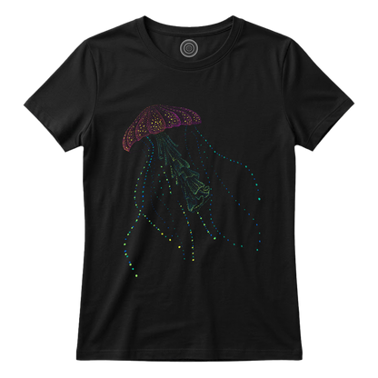 Wildlife-nature-gift-idea-tshirt-black-kids-women-najine-jellyfish