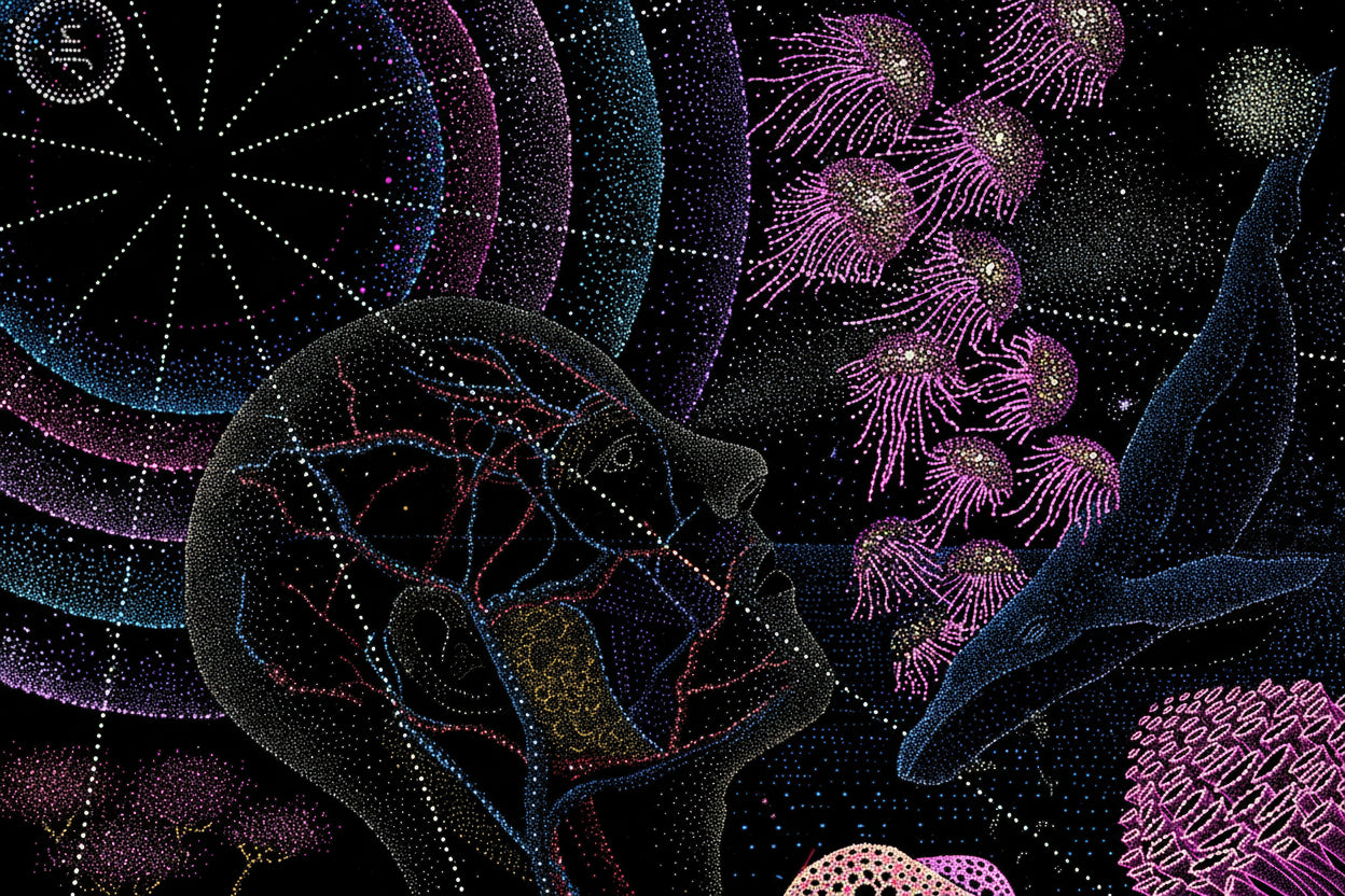 Original artwork  by jindots inspired by anatomy, nature, underwater, cosmos