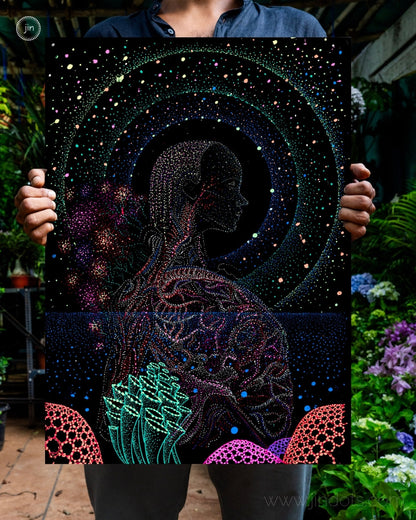 Psychedelic Mermaid - Original Artwork by Jindots