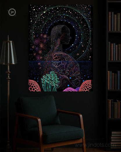 Psychedelic Mermaid - Original Artwork by Jindots