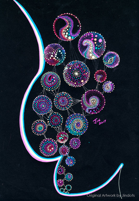 Rings, Jindots, pens on paper, 2017