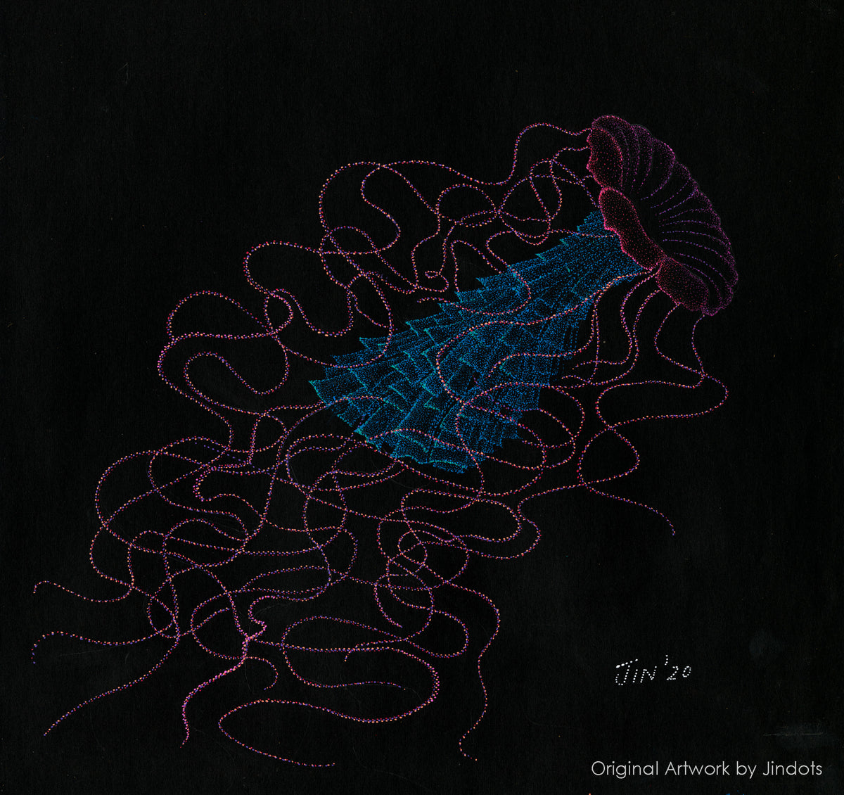 Rose Jelly, Jindots, pens on paper, 2020