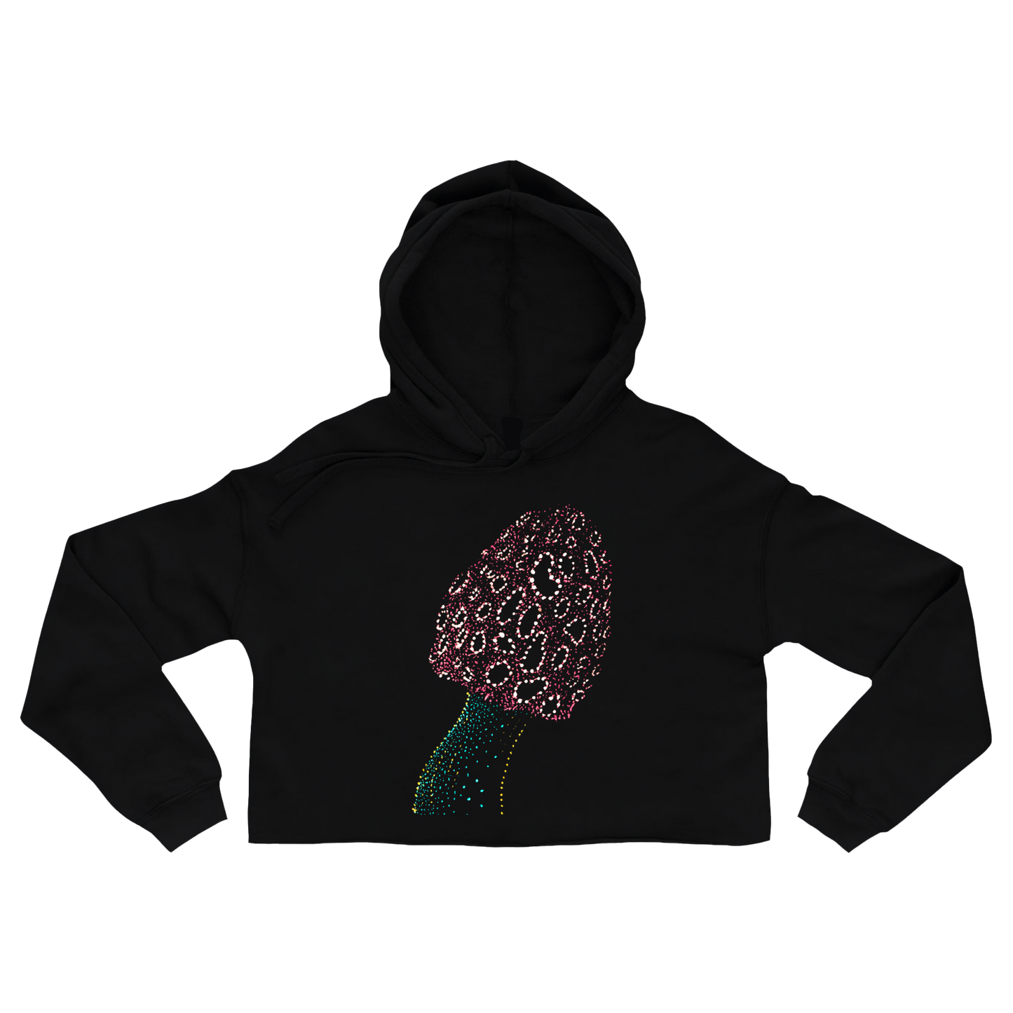 black-cropped-hoodie-for-women-wildlife-nature-satish-mushroom