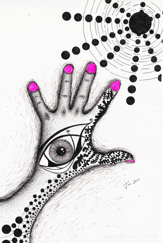 Touch, Jindots, pens on paper, 2017