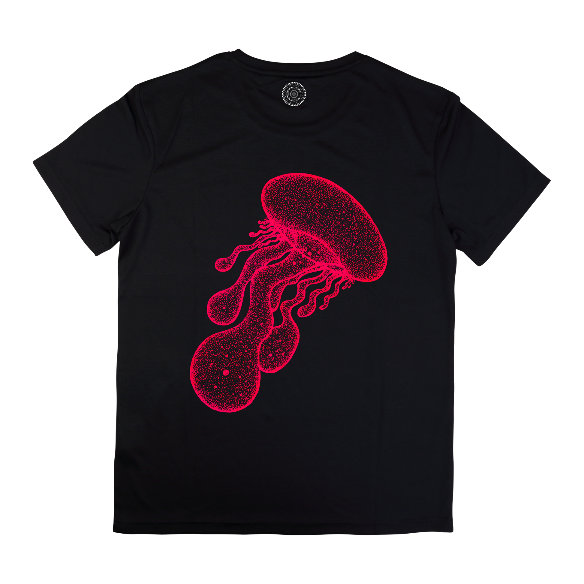 Wildlife-nature-gift-idea-tshirt-black-kids-women-red-jellyfish