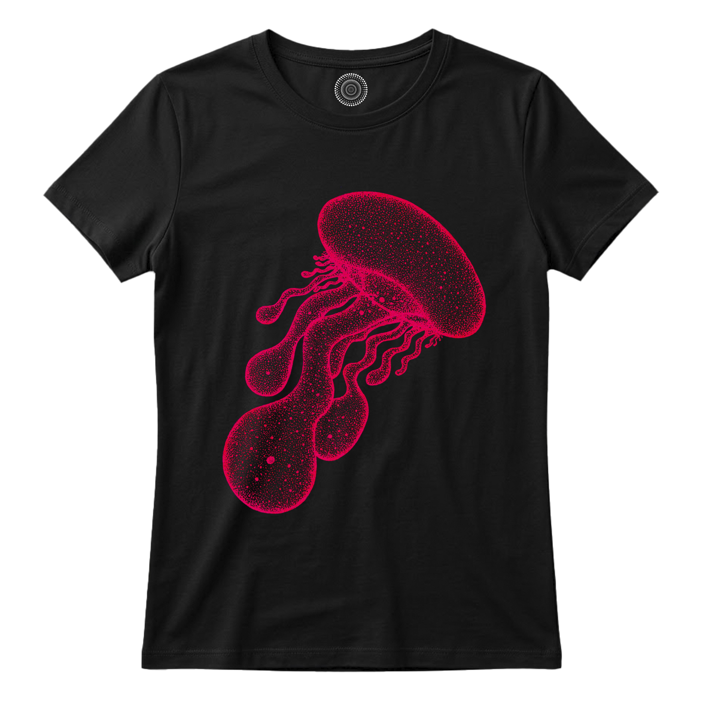 black-kids-tshirt-animals-fish-wildlife-nature-design-red-jellyfish