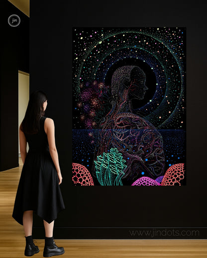 Psychedelic Mermaid - Original Artwork by Jindots